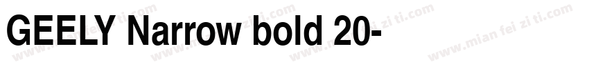 GEELY Narrow bold 20字体转换